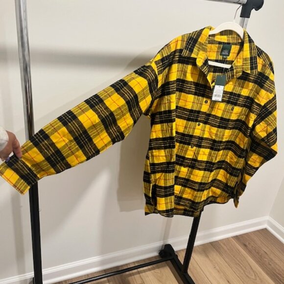 Yellow Plaid Button-Up Jacket - Picture 4 of 5